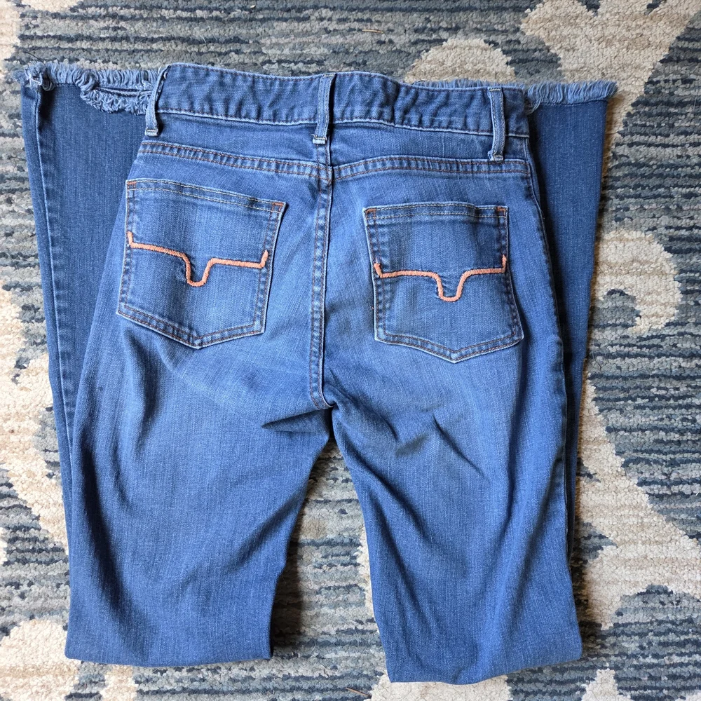 Kimes Ranch Blue Ankle Jeans with Orange Stitching - Picture 2 of 4